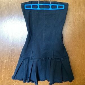 Edikted strapless black denim dress- missing belts XS